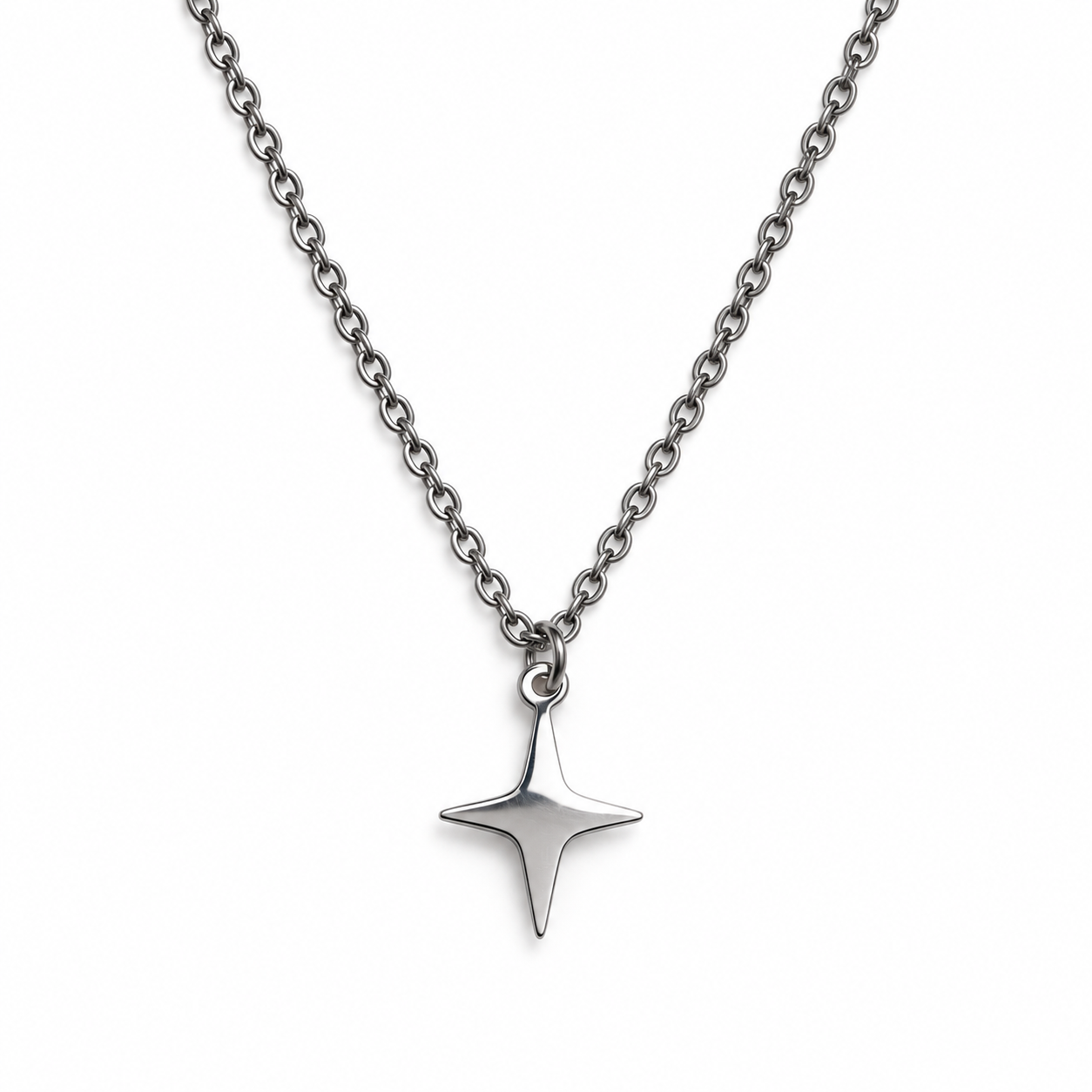 Silver Star Pendant Necklace - Image 3